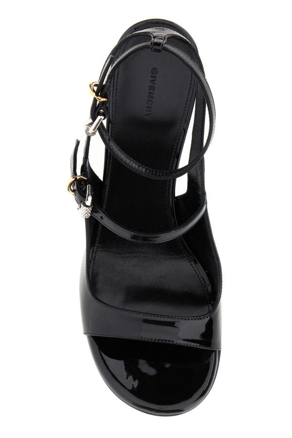 GIVENCHY | Black leather Voyou sandals