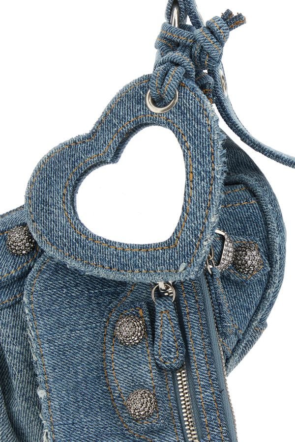 BALENCIAGA | Denim Le Cagole XS shoulder bag