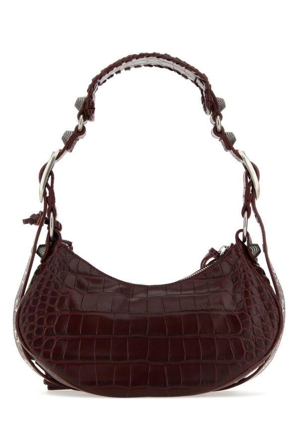 BALENCIAGA | Grape leather Le Cagole XS shoulder bag