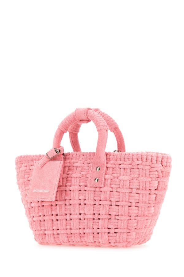 BALENCIAGA | Pink terry fabric Bistro XS handbag