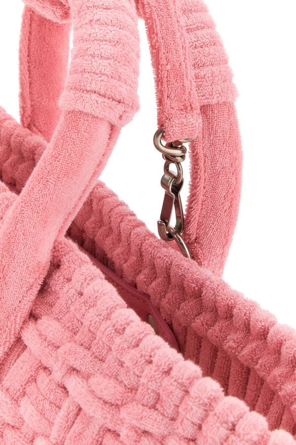 BALENCIAGA | Pink terry fabric Bistro XS handbag