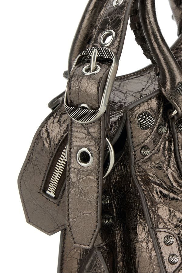 BALENCIAGA | Bronze nappa leather Neo Cagole XS handbag