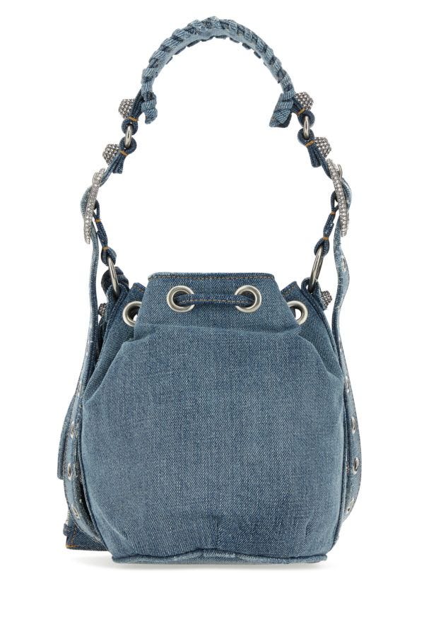 BALENCIAGA | Denim Le Cagole XS bucket bag
