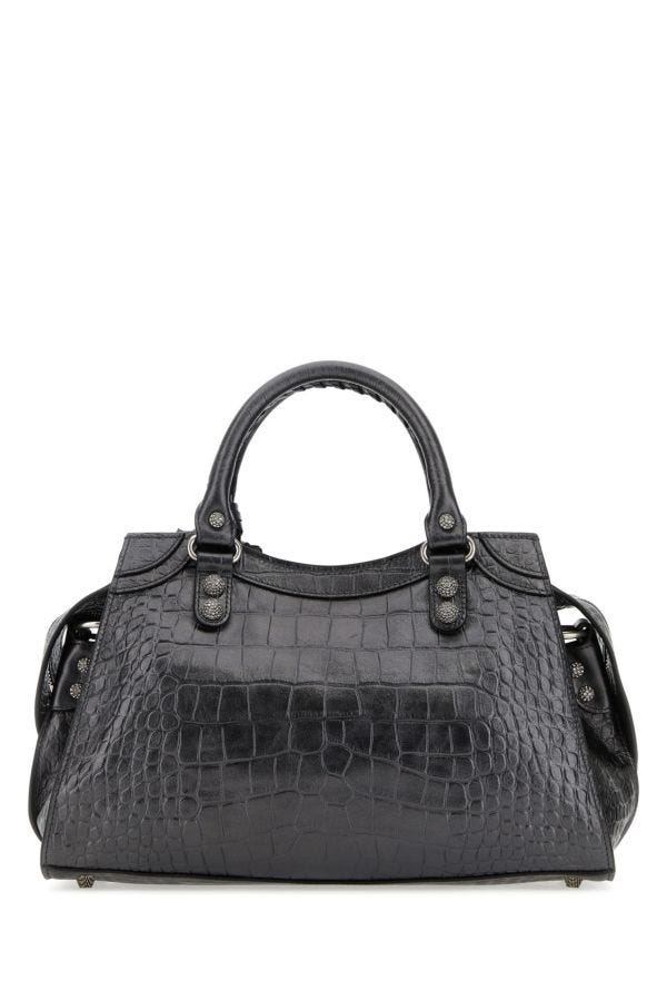 BALENCIAGA | Lead leather Neo Cagole City S handbag
