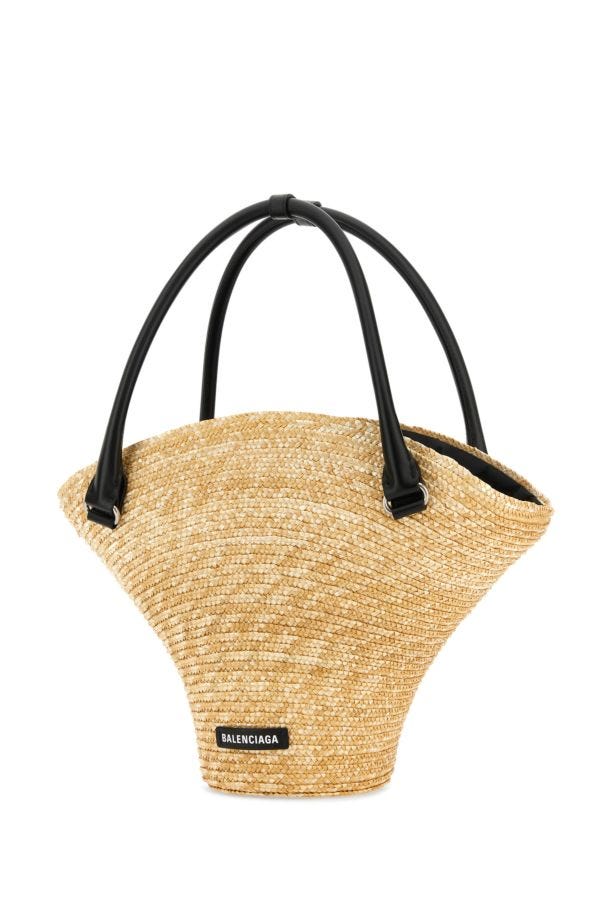 BALENCIAGA | Straw medium Beach handbag