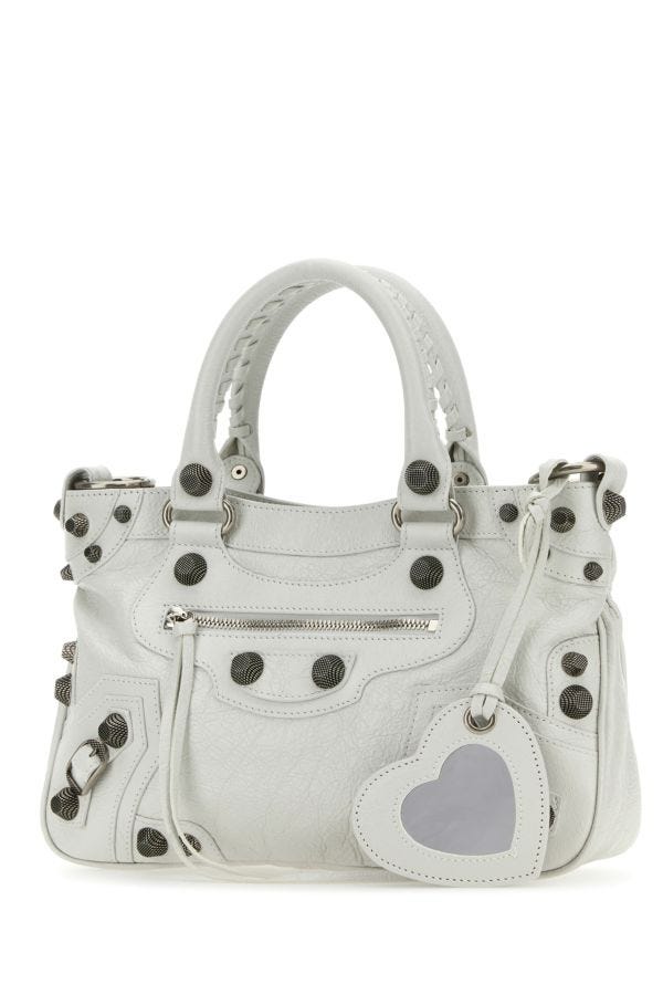 BALENCIAGA | White nappa leather Neo Cagole Tote M handbag