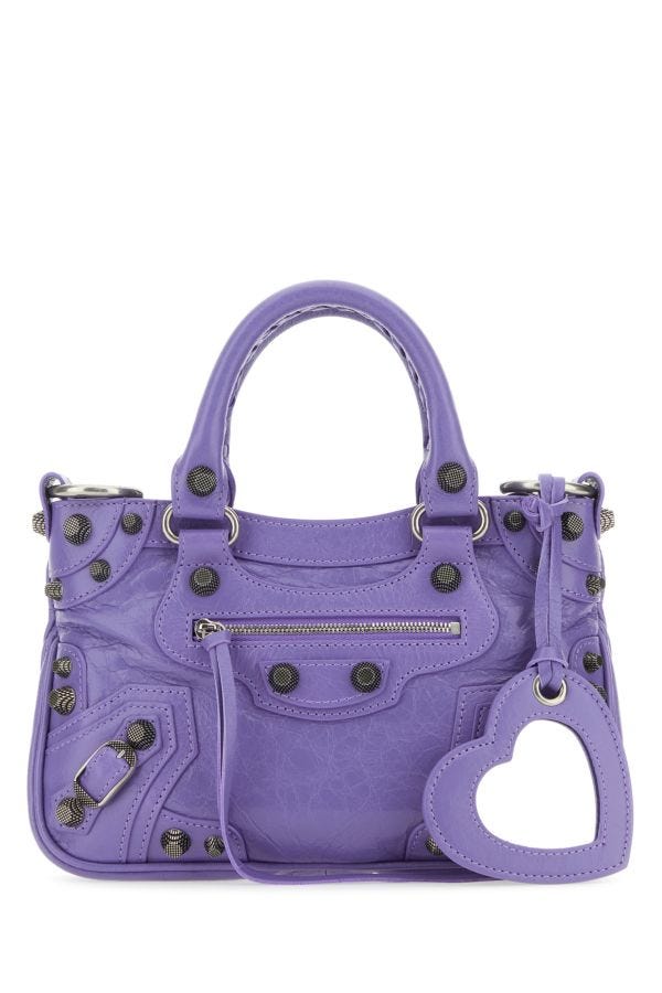 BALENCIAGA | Light purple nappa leather Neo Cagole S handbag