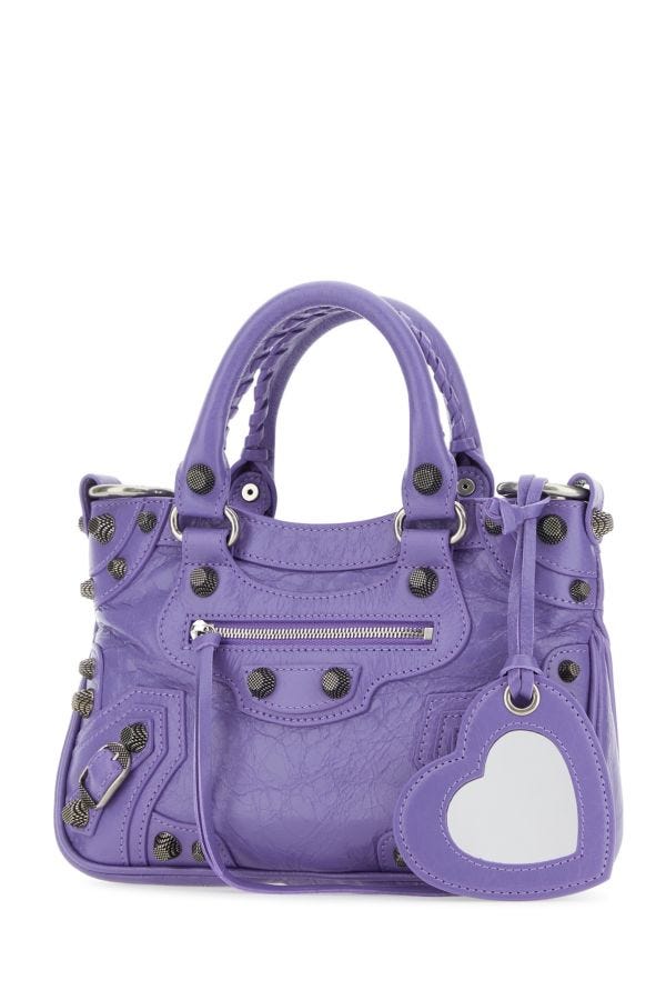 BALENCIAGA | Light purple nappa leather Neo Cagole S handbag