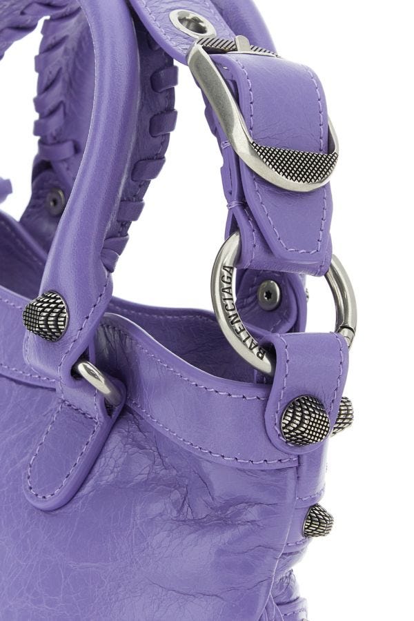 BALENCIAGA | Light purple nappa leather Neo Cagole S handbag