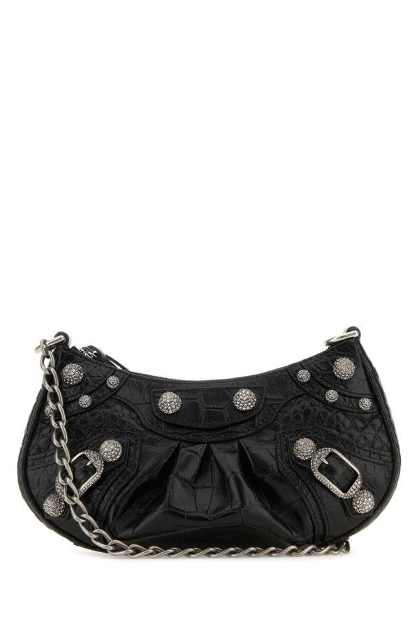 BALENCIAGA | Black leather Le Cagole mini handbag