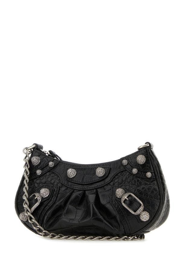 BALENCIAGA | Black leather Le Cagole mini handbag