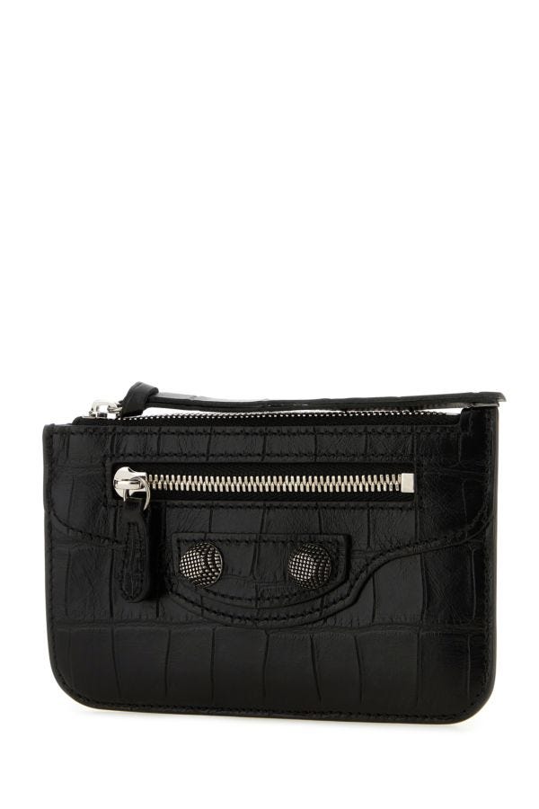BALENCIAGA | Black leather Le Cagole wallet