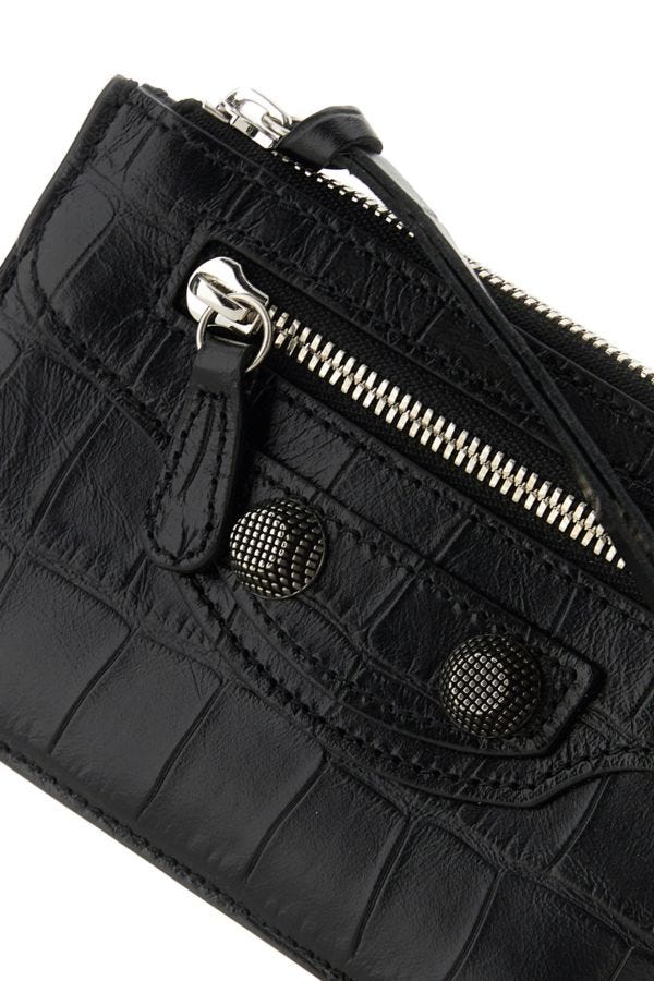 BALENCIAGA | Black leather Le Cagole wallet