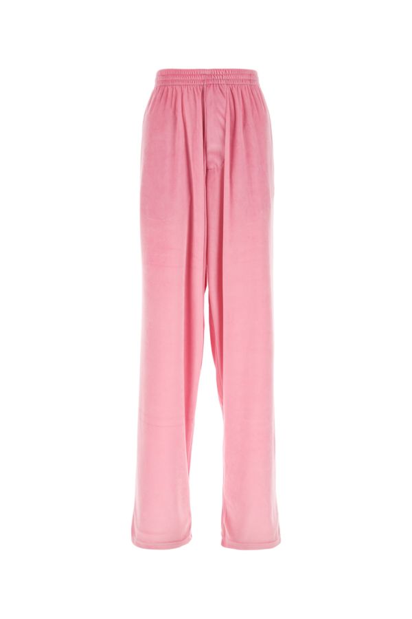 BALENCIAGA | Pink stretch velvet baggy pant