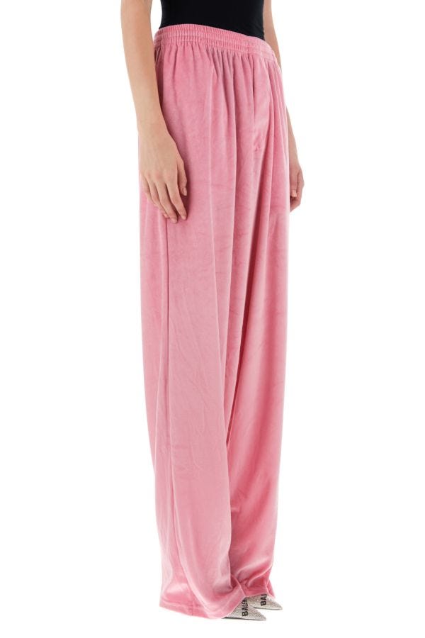 BALENCIAGA | Pink stretch velvet baggy pant