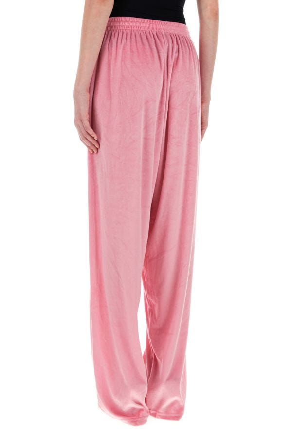 BALENCIAGA | Pink stretch velvet baggy pant