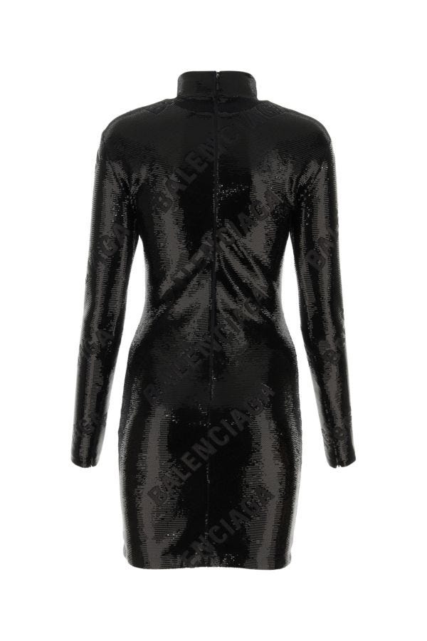 BALENCIAGA | Black sequins mini dress