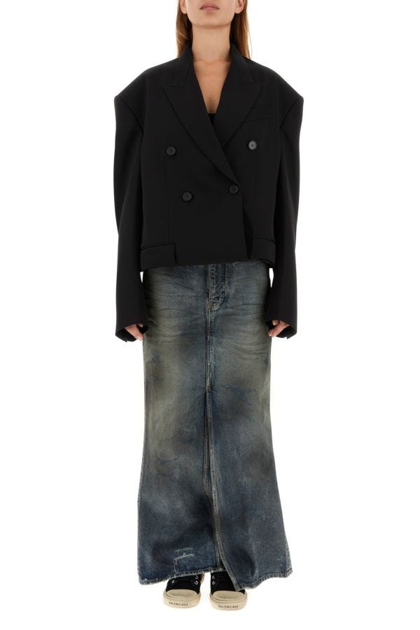 BALENCIAGA | Blue denim skirt