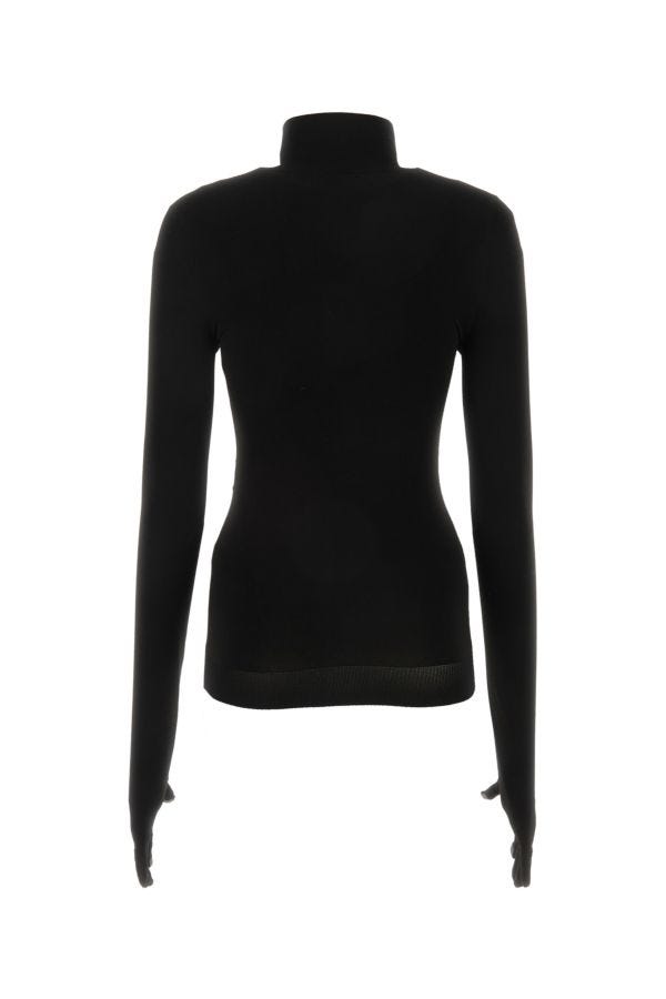 BALENCIAGA | Black stretch nylon sweater