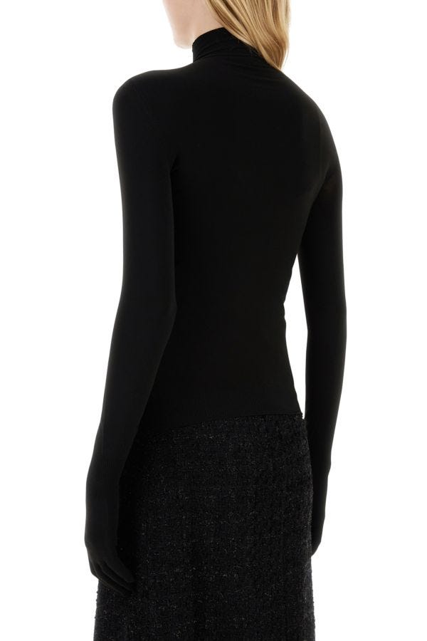 BALENCIAGA | Black stretch nylon sweater