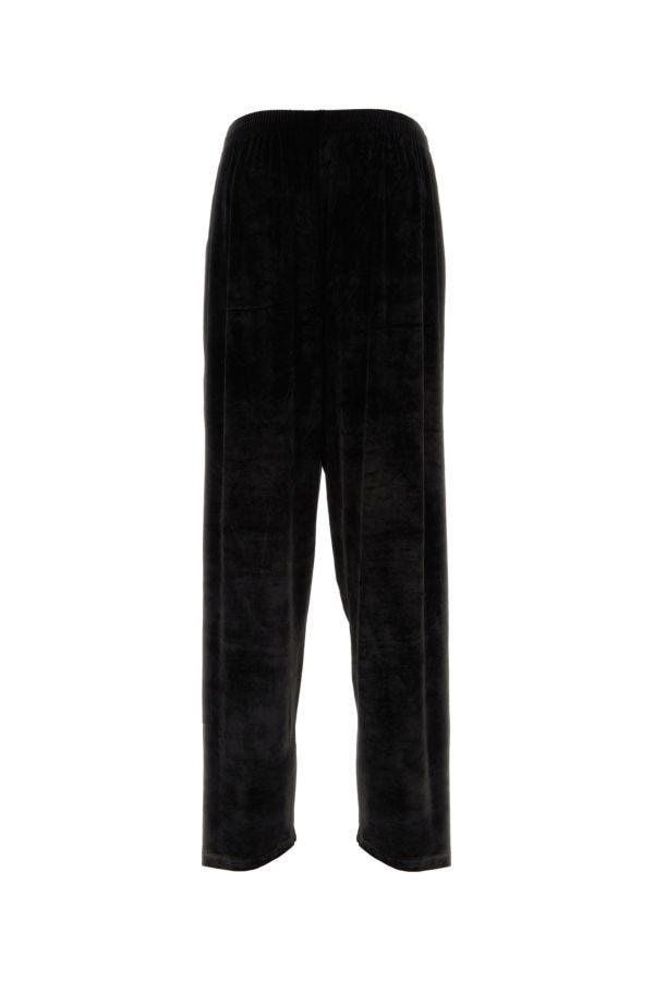 BALENCIAGA | Black stretch velvet baggy pant