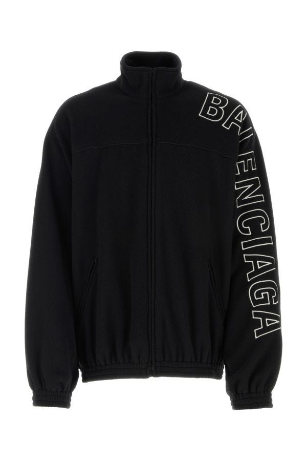 BALENCIAGA | Black pile oversize sweatshirt