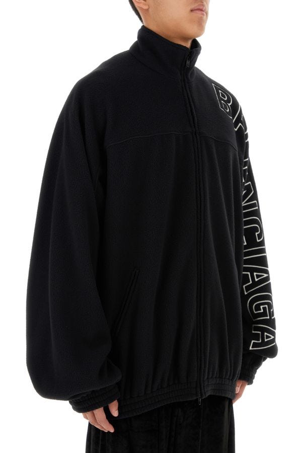 BALENCIAGA | Black pile oversize sweatshirt