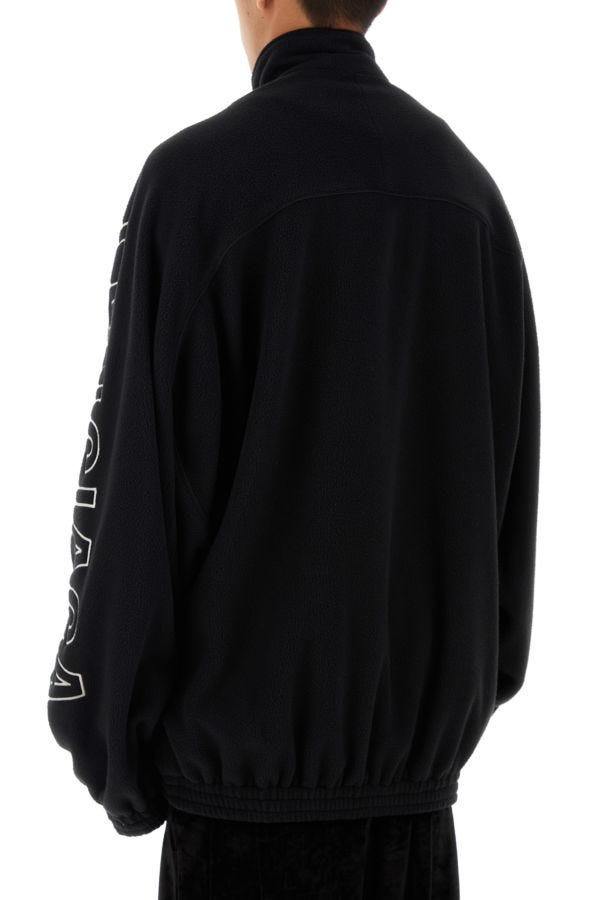 BALENCIAGA | Black pile oversize sweatshirt
