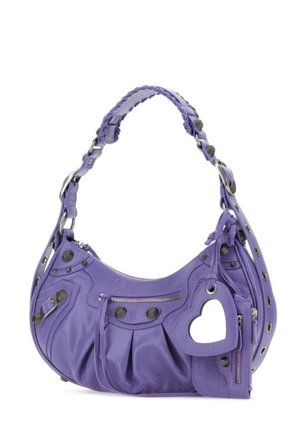 BALENCIAGA | Light purple leather Le Cagole S shoulder bag
