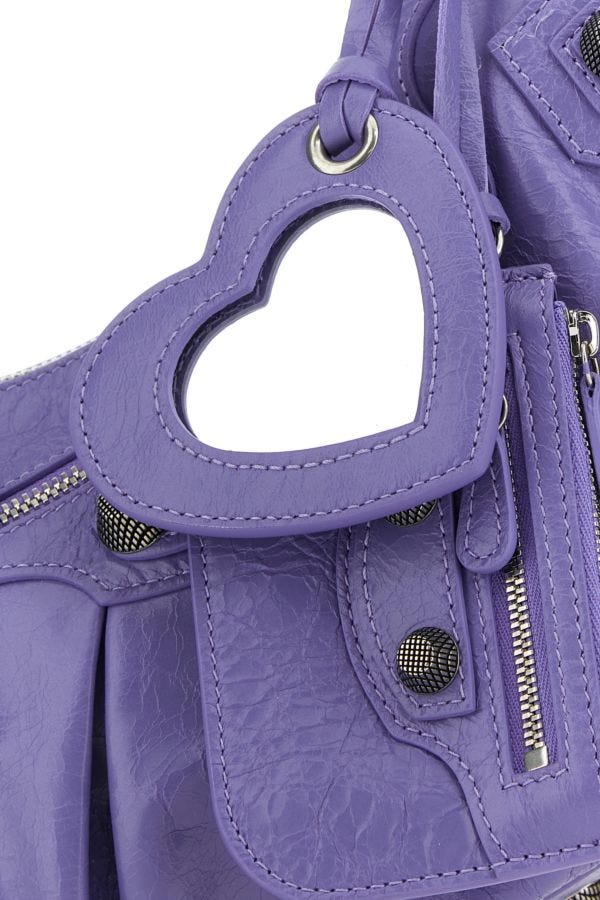 BALENCIAGA | Light purple leather Le Cagole S shoulder bag