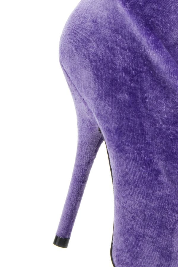 BALENCIAGA | Lilac velvet Knife ankle boots