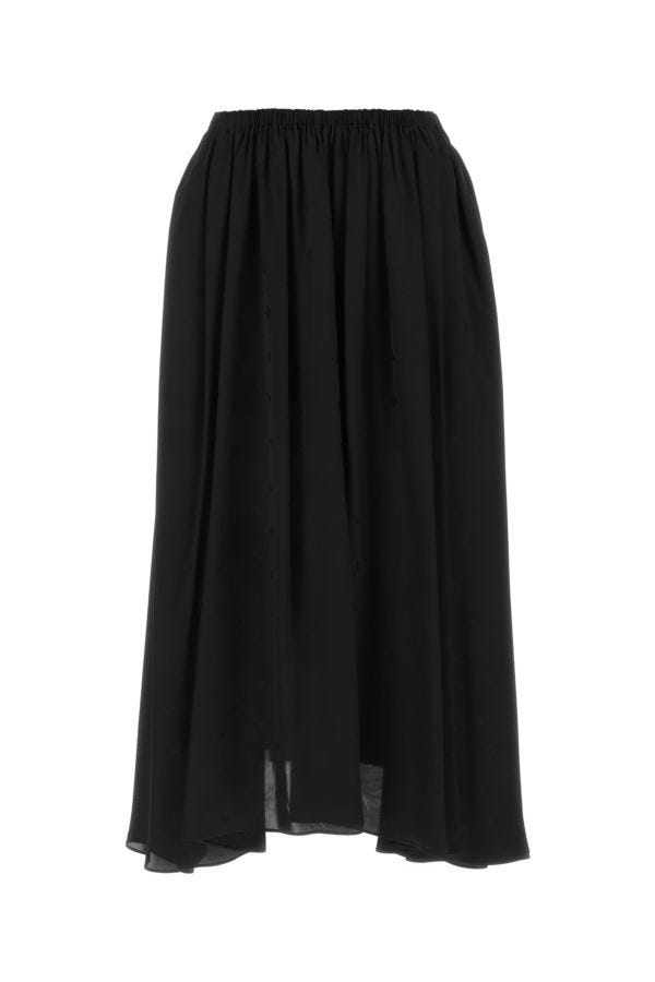 BALENCIAGA | Black satin skirt