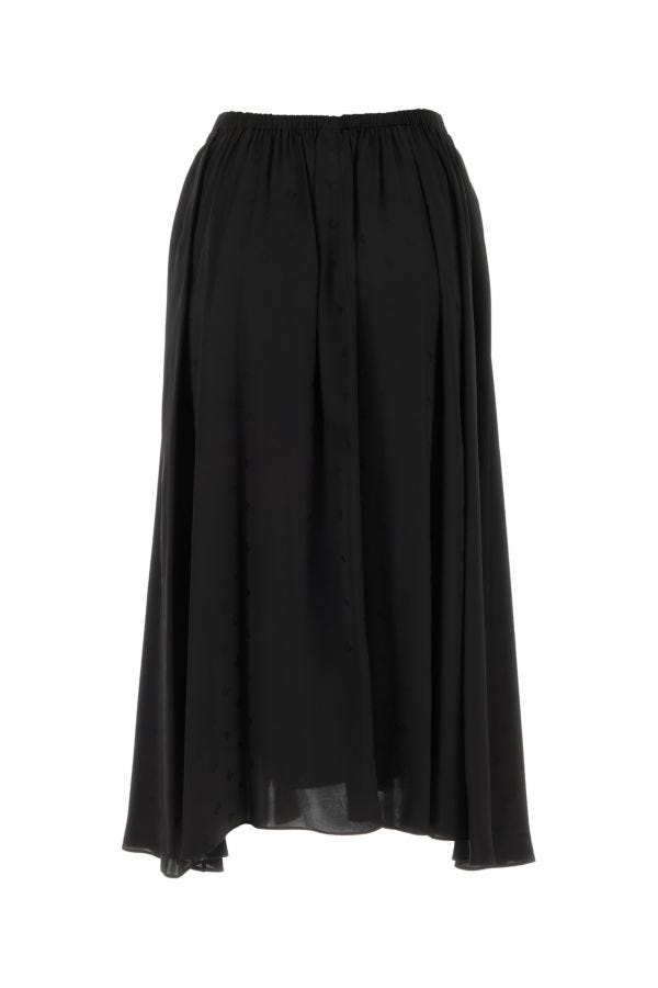 BALENCIAGA | Black satin skirt