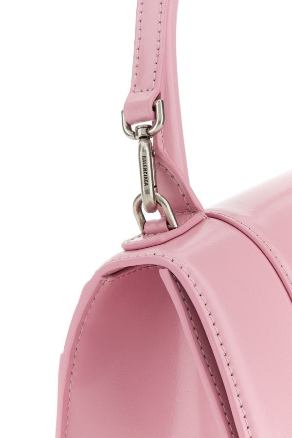 BALENCIAGA | Pink leather small Hourglass handbag