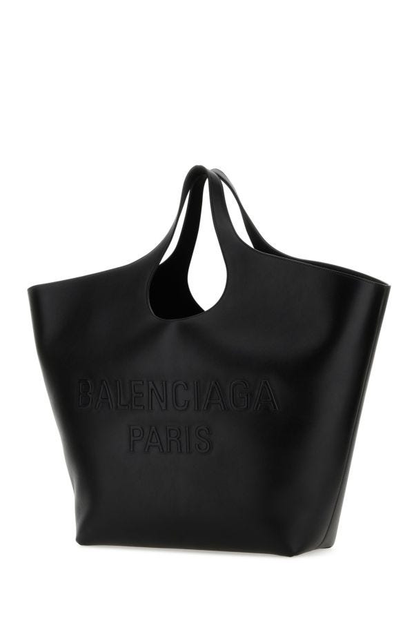 BALENCIAGA | Black leather large Mary-Kate shopping bag
