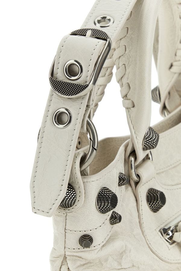 BALENCIAGA | Chalk nappa leather Neo Cagole Tote M handbag