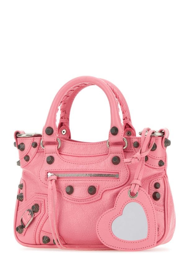 BALENCIAGA | Pink nappa leather Neo Cagole S handbag