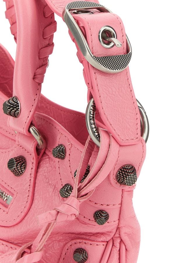 BALENCIAGA | Pink nappa leather Neo Cagole S handbag