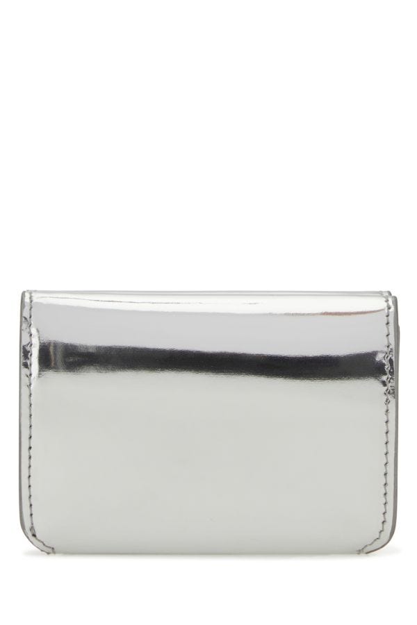 BALENCIAGA | Silver leather wallet