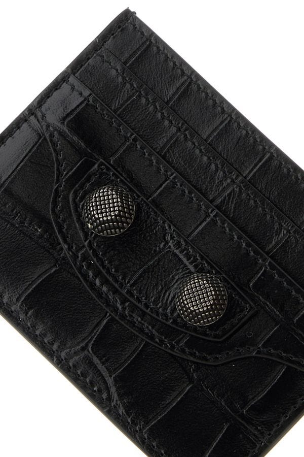 BALENCIAGA | Black leather Le Cagole card holder