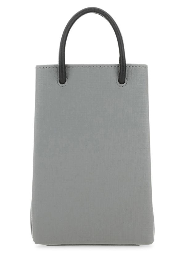 BALENCIAGA | Grey leather phone case