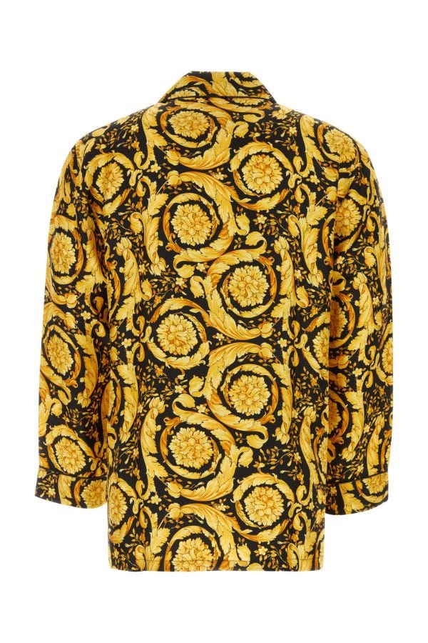 VERSACE | Printed silk pijama shirt