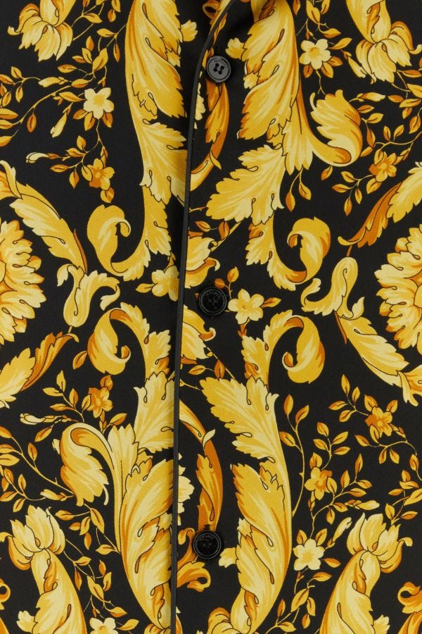 VERSACE | Printed silk pijama shirt