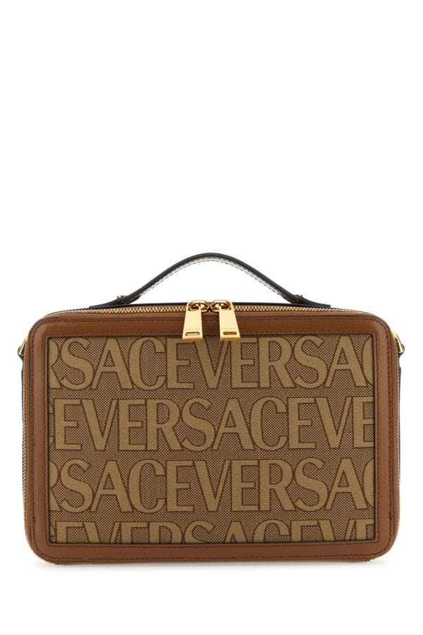VERSACE | Embroidered canvas Versace Allover handbag