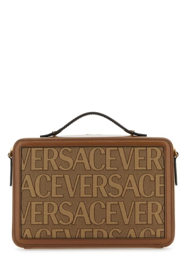 VERSACE | Embroidered canvas Versace Allover handbag