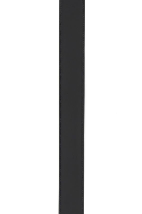 VERSACE | Black leather reversible belt