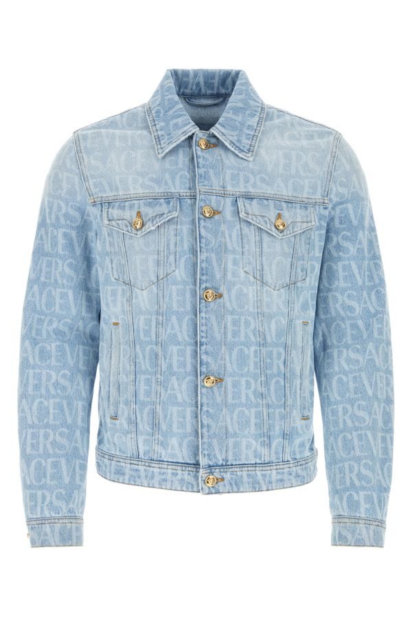 VERSACE | Printed denim jacket