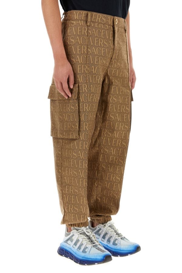 VERSACE | Embroidered jacquard Versace Allover cargo pant