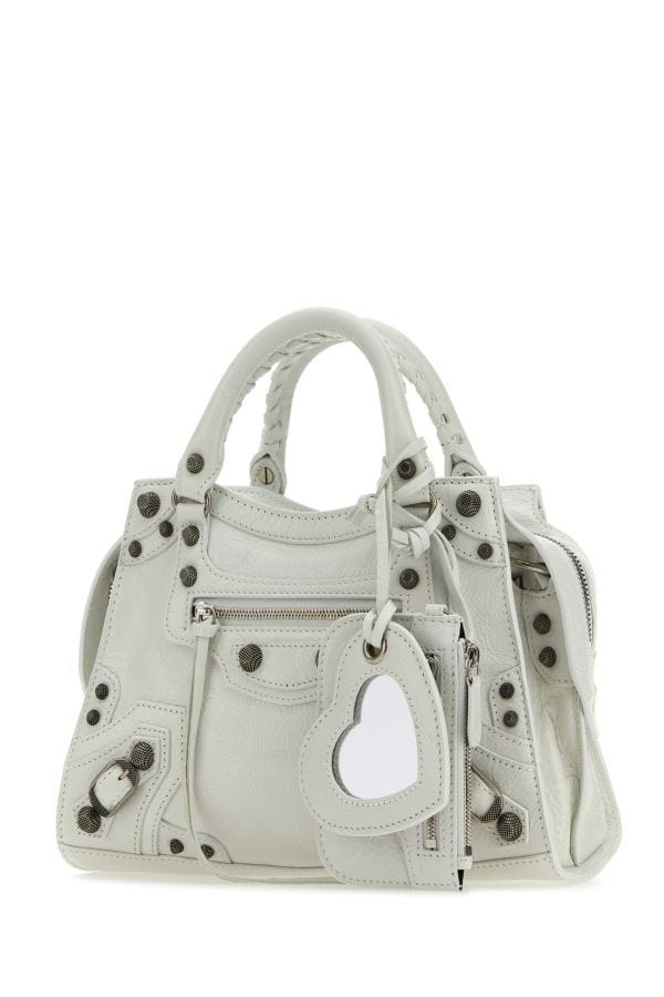 BALENCIAGA | White nappa leather Neo Cagole XS handbag