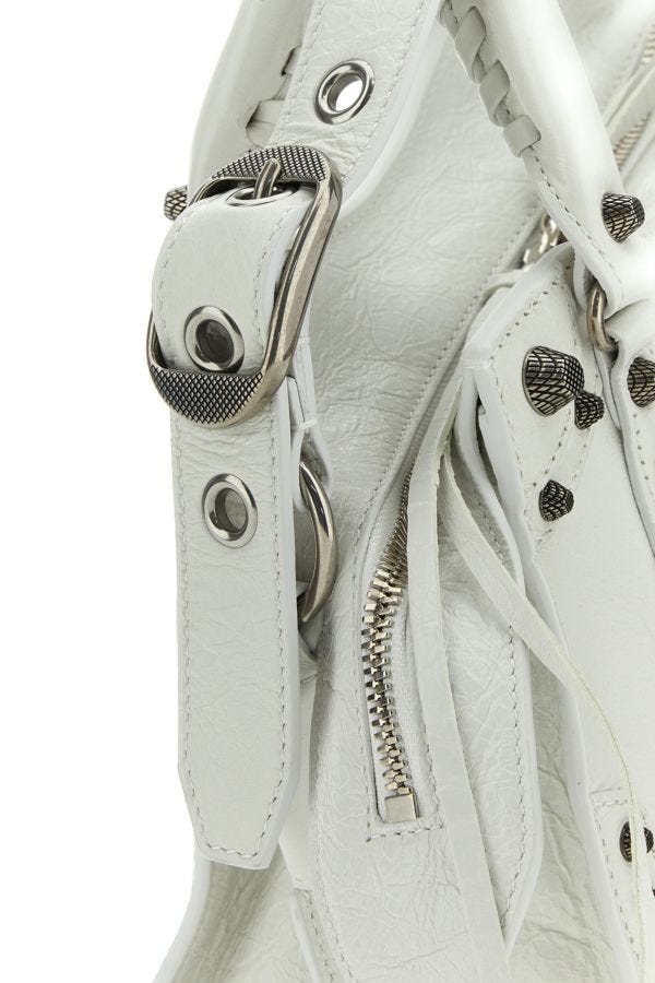 BALENCIAGA | White nappa leather Neo Cagole XS handbag